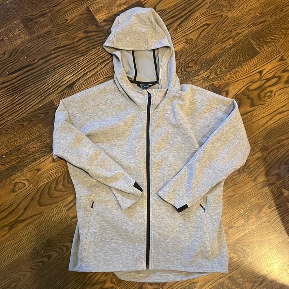 Athleta Gray Hooded Jacket